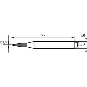 Spare solder tip 162BD pencil tip Ø1.1mm